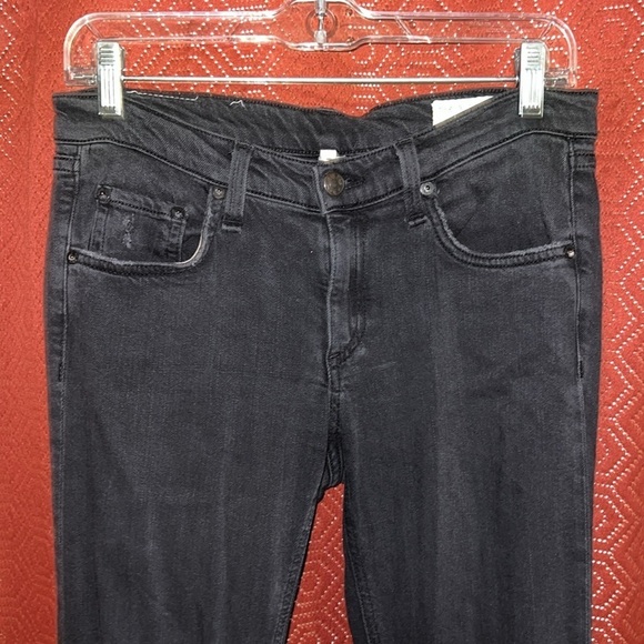 Rag & Bone Black Skinny Distressed Jeans 28 - Picture 4 of 12